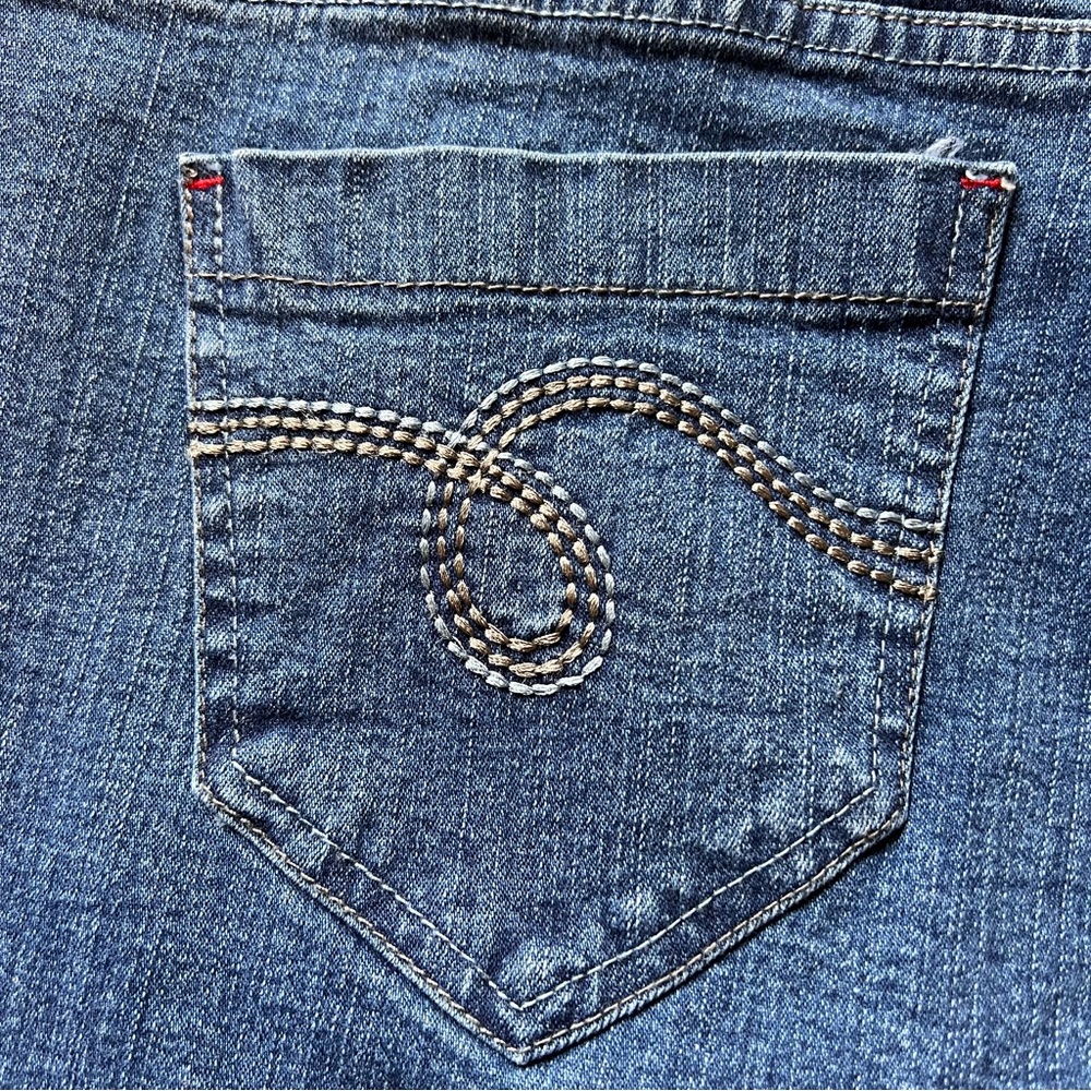 Smith's Dungarees Blue Jeans Boot Cut Stretch Med Wash High Rise Size 18 - Picture 8 of 11